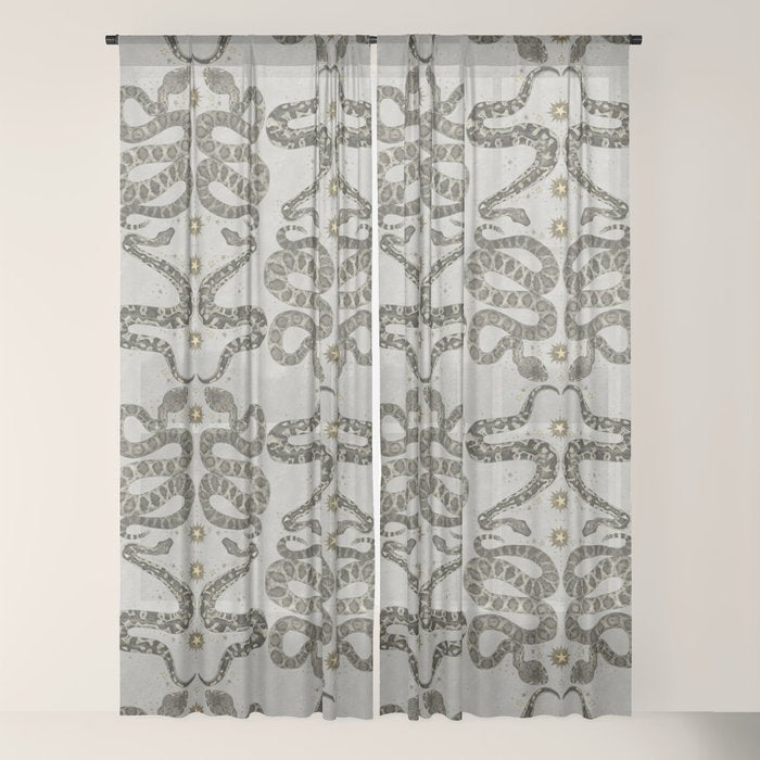 celestial snakes silver Window Curtain Gallery Image 22