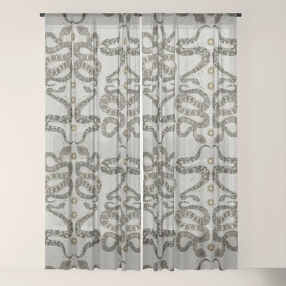 celestial snakes silver Window Curtain Gallery Image 22