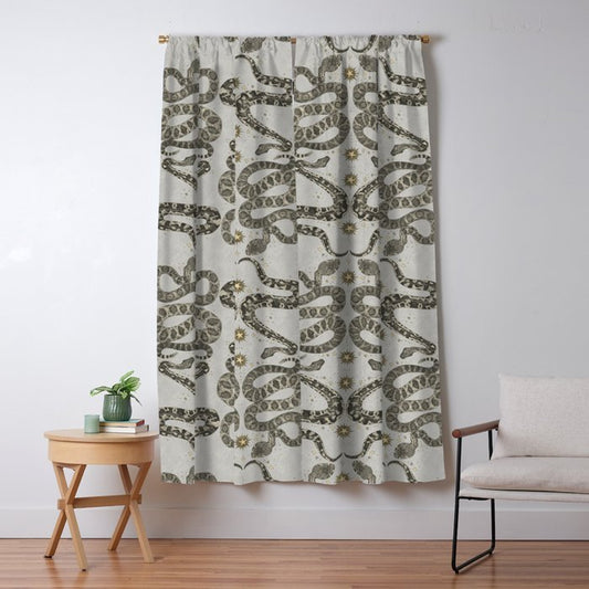 celestial snakes silver Window Curtain Gallery Image 1