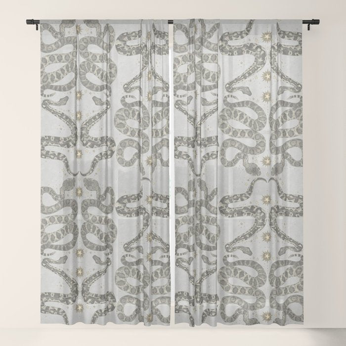 celestial snakes silver Window Curtain Gallery Image 21