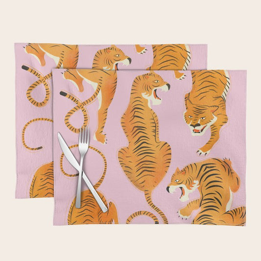 Three fierce tigers Placemat Gallery Image 2