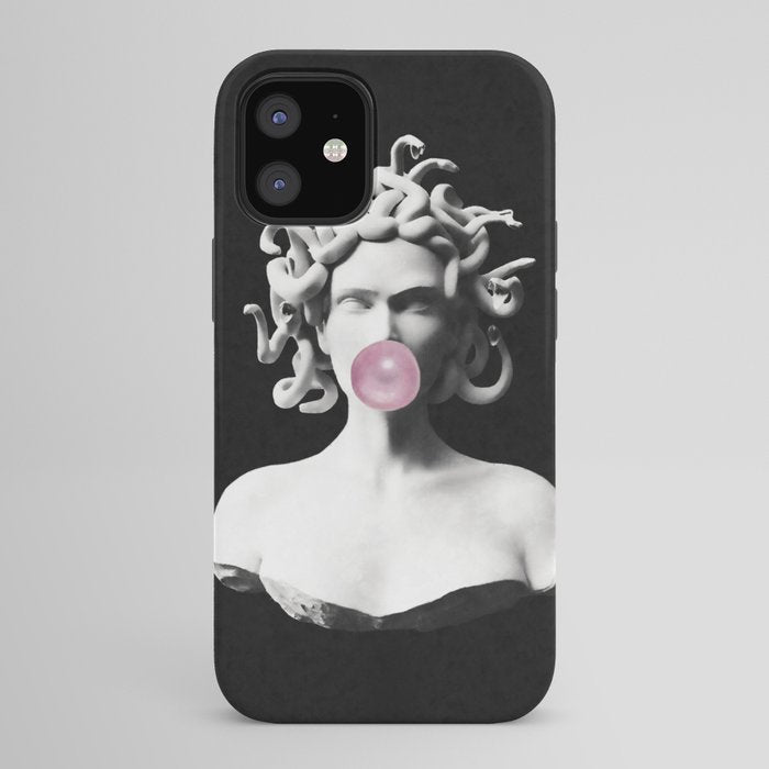 Medusa blowing pink bubblegum bubble iPhone Case Gallery Image 42