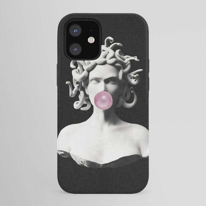 Medusa blowing pink bubblegum bubble iPhone Case Gallery Image 41