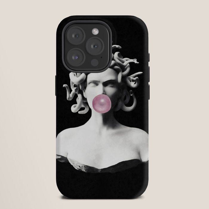 Medusa blowing pink bubblegum bubble iPhone Case Gallery Image 11