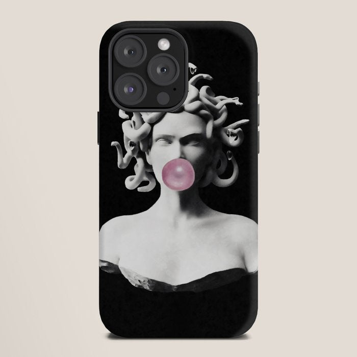 Medusa blowing pink bubblegum bubble iPhone Case Gallery Image 12