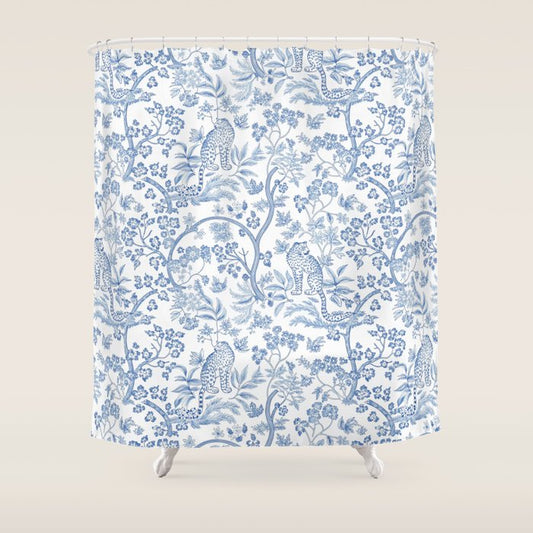 Cheetah Chinoiserie Shower Curtain Gallery Image 1