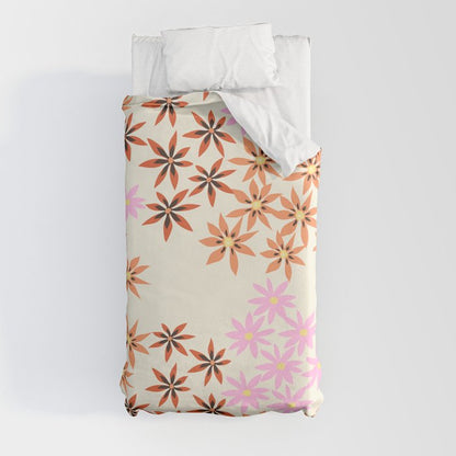 Colorful flowers. Abstract botanical art. Flower market. Tokyo exhibition print Duvet Cover Gallery Image 9