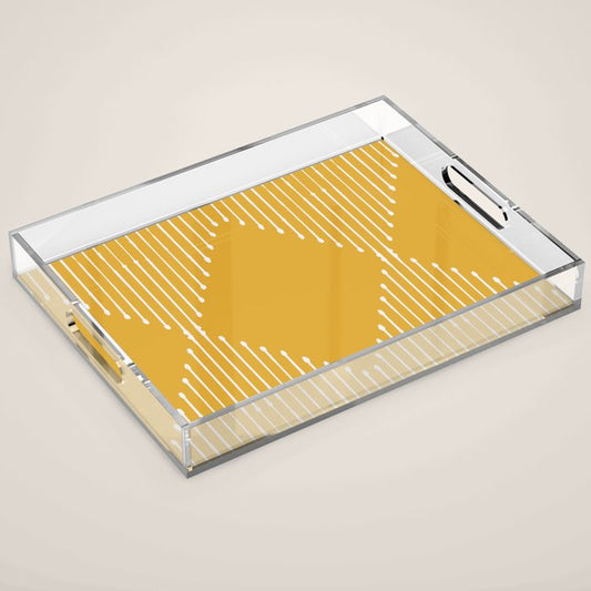 Geo (Yellow) Acrylic Tray Gallery Image 1