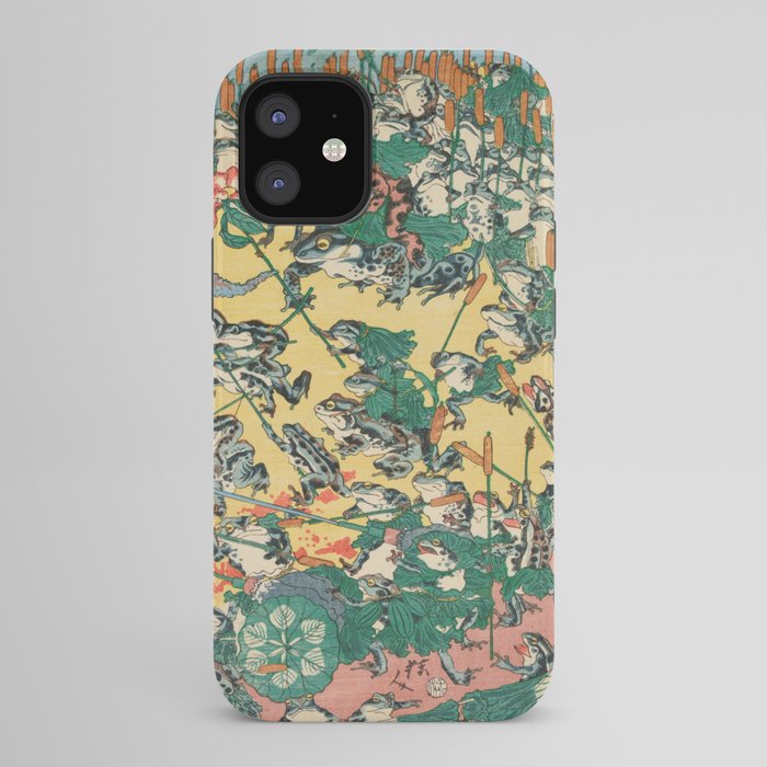 Fashionable Battle of Frogs by Kawanabe Kyosai, 1864 iPhone Case Gallery Image 42