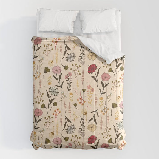 Spring Garden Flower Collection - Cream Comforter Gallery Image 1