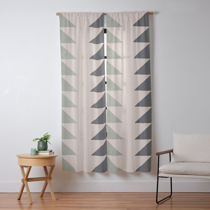 Minimal Geometric 32 Window Curtain Gallery Image 9