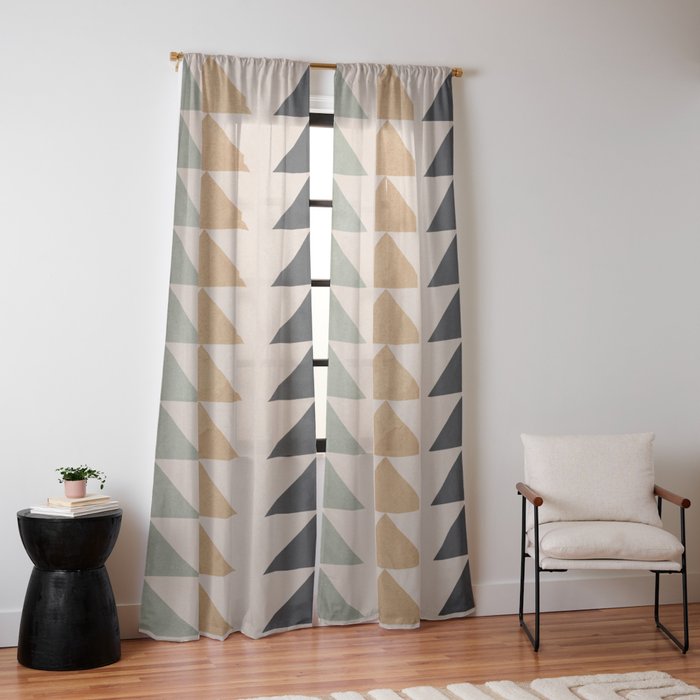 Minimal Geometric 32 Window Curtain Gallery Image 10