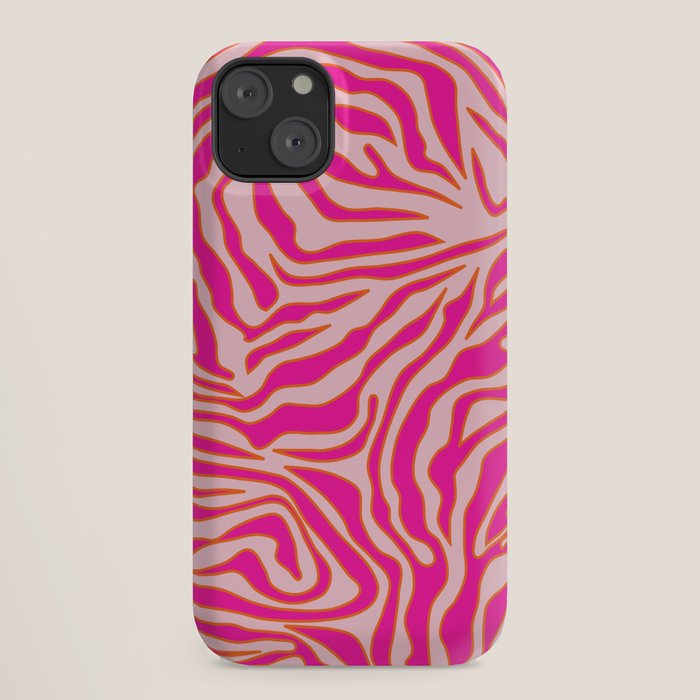 Zebra Print Pink And Orange Zebra Stripes Wild Animal Print Preppy Decor Modern Zebra Pattern iPhone Case Gallery Image 18