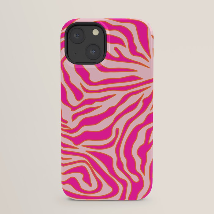 Zebra Print Pink And Orange Zebra Stripes Wild Animal Print Preppy Decor Modern Zebra Pattern iPhone Case Gallery Image 21