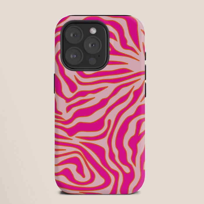 Zebra Print Pink And Orange Zebra Stripes Wild Animal Print Preppy Decor Modern Zebra Pattern iPhone Case Gallery Image 11