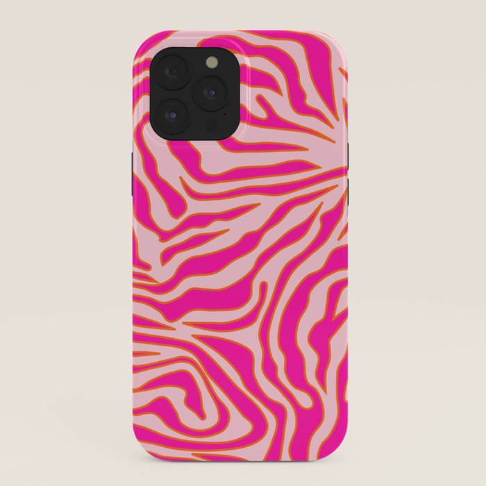 Zebra Print Pink And Orange Zebra Stripes Wild Animal Print Preppy Decor Modern Zebra Pattern iPhone Case Gallery Image 40