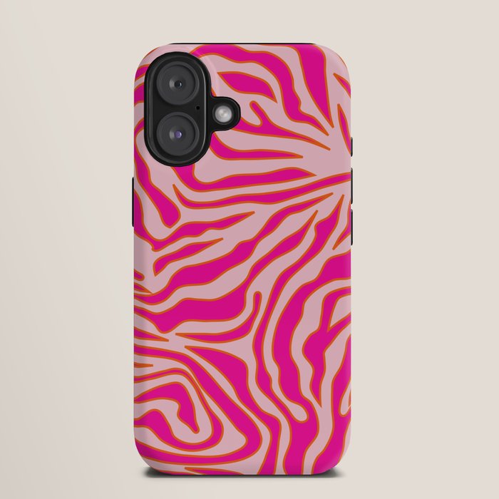 Zebra Print Pink And Orange Zebra Stripes Wild Animal Print Preppy Decor Modern Zebra Pattern iPhone Case Gallery Image 9