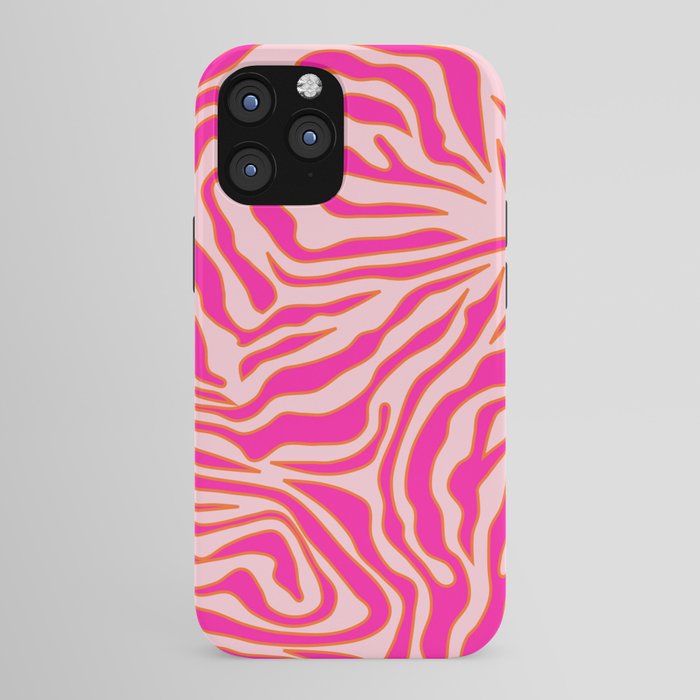 Zebra Print Pink And Orange Zebra Stripes Wild Animal Print Preppy Decor Modern Zebra Pattern iPhone Case Gallery Image 43