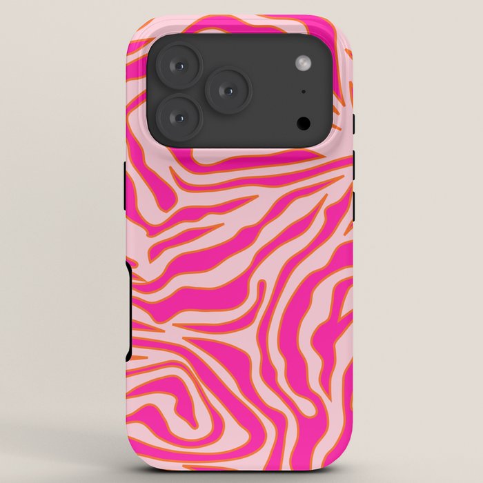 Zebra Print Pink And Orange Zebra Stripes Wild Animal Print Preppy Decor Modern Zebra Pattern iPhone Case Gallery Image 7