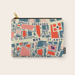 paris map blue Carry All Pouch Gallery Image 1