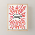 Black Jaguar - Red Leaf Palette Mini Art Print Gallery Image 1