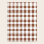 Gingham Large Brown White Poster Gallery Image 1
