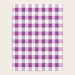 Gingham Large Lavender Amethyst White Poster Gallery Image 1