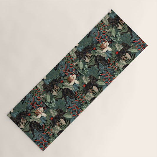 Tropical Black Panther Yoga Mat Gallery Image 1