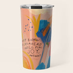 Find Joy. The Abstract Colorful Florals Travel Mug Gallery Image 1