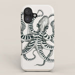 Striped Octopus Ink Drawing iPhone Case Gallery Image 1