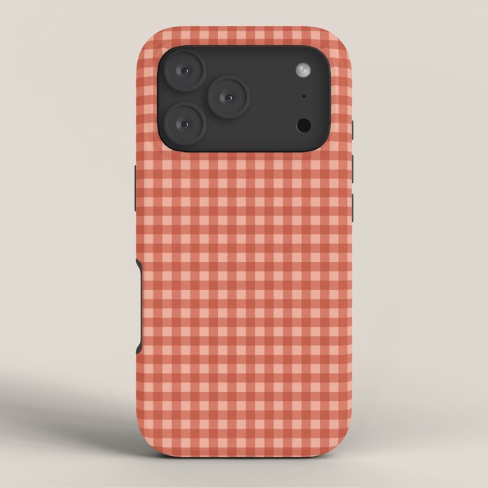 Gingham Plaid Pattern - Strawberry Red iPhone Case Gallery Image 3