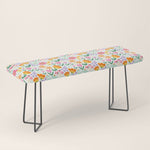Colorful retro flower folk art pattern Bench Gallery Image 1