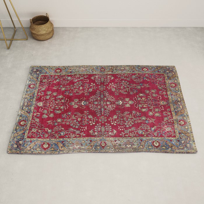 Kashan Central Persian Silk Rug Print Rug Gallery Image 2