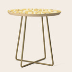 Retro Mid Century Modern Abstract Pattern 577 Yellow Brown Side Table Gallery Image 1