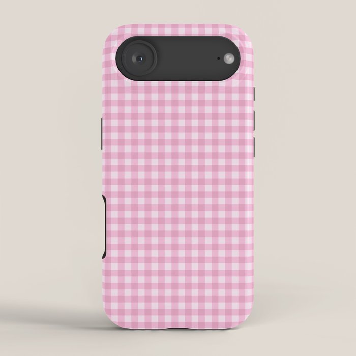 Gingham Plaid Pattern - Pastel Pink iPhone Case Gallery Image 2