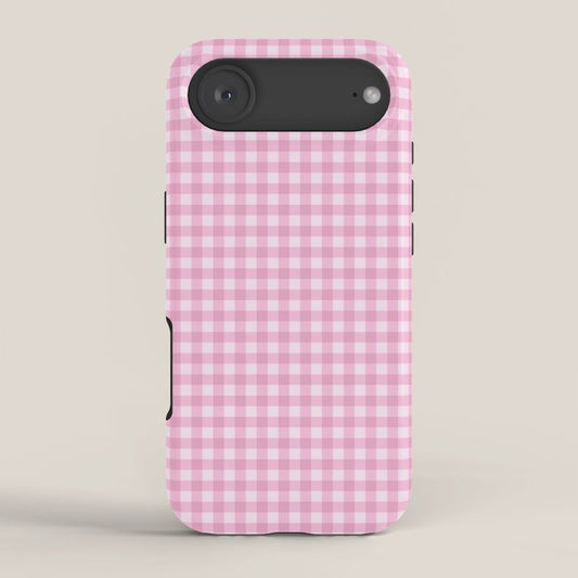 Gingham Plaid Pattern - Pastel Pink iPhone Case Gallery Image 2