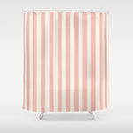Broad Stripe - dusty pink and alabaster Shower Curtain Gallery Image 1