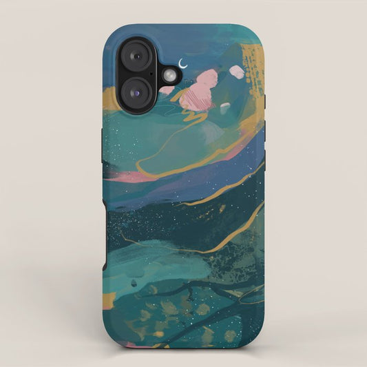 "You Are Worthy" Midnight Background iPhone Case Gallery Image 1