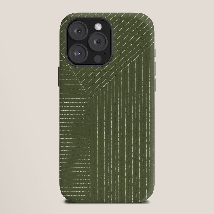 Lines (Moss Green) iPhone Case Gallery Image 12