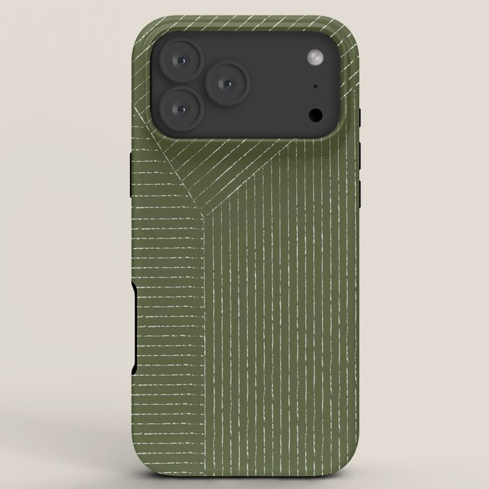 Lines (Moss Green) iPhone Case Gallery Image 8
