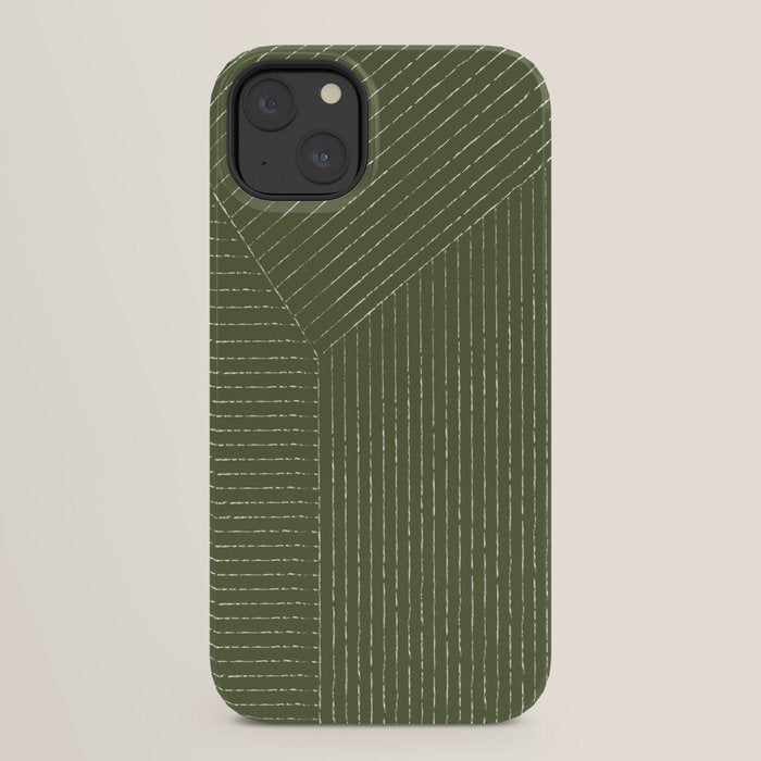 Lines (Moss Green) iPhone Case Gallery Image 22