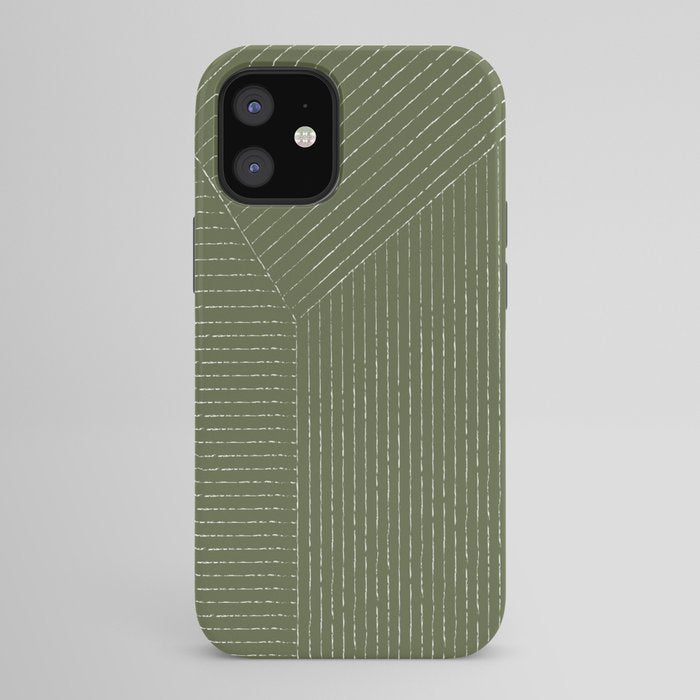 Lines (Moss Green) iPhone Case Gallery Image 42