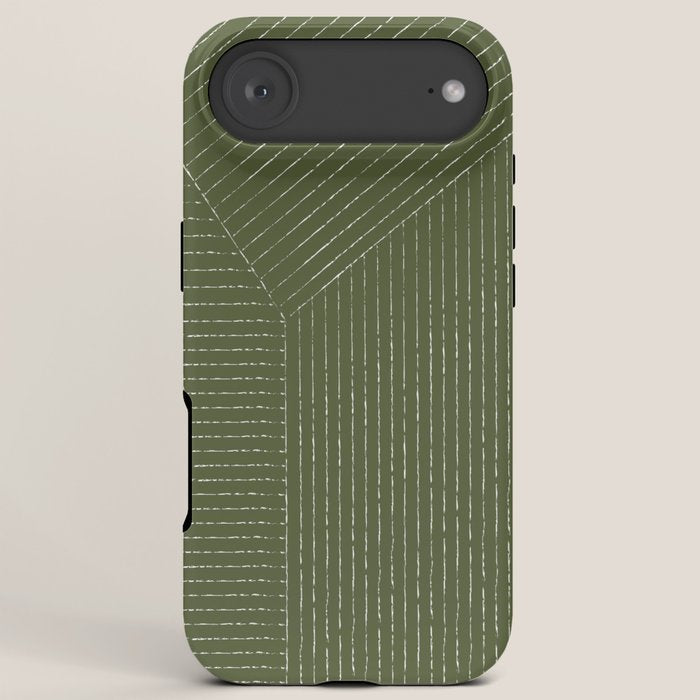 Lines (Moss Green) iPhone Case Gallery Image 6