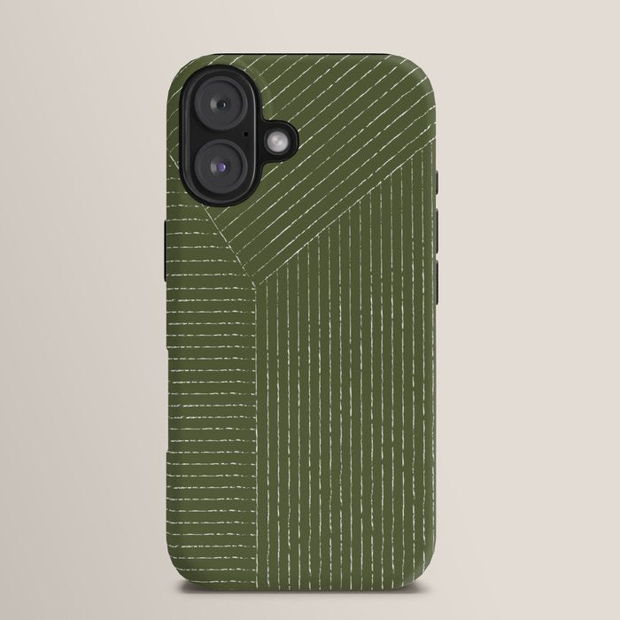 Lines (Moss Green) iPhone Case Gallery Image 13