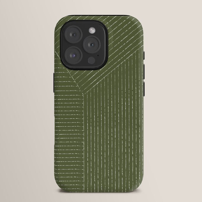 Lines (Moss Green) iPhone Case Gallery Image 15