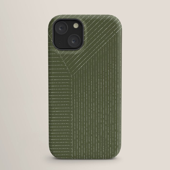 Lines (Moss Green) iPhone Case Gallery Image 17