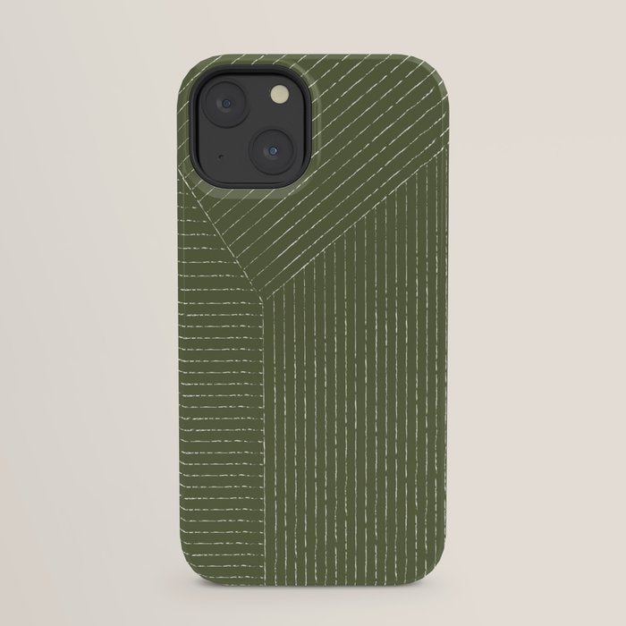 Lines (Moss Green) iPhone Case Gallery Image 21