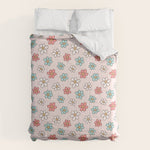 Happy Daisy Pattern, Cute and Fun Smiling Colorful Daisies Comforter Gallery Image 1