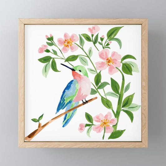 Hummingbird Mini Art Print Gallery Image 1