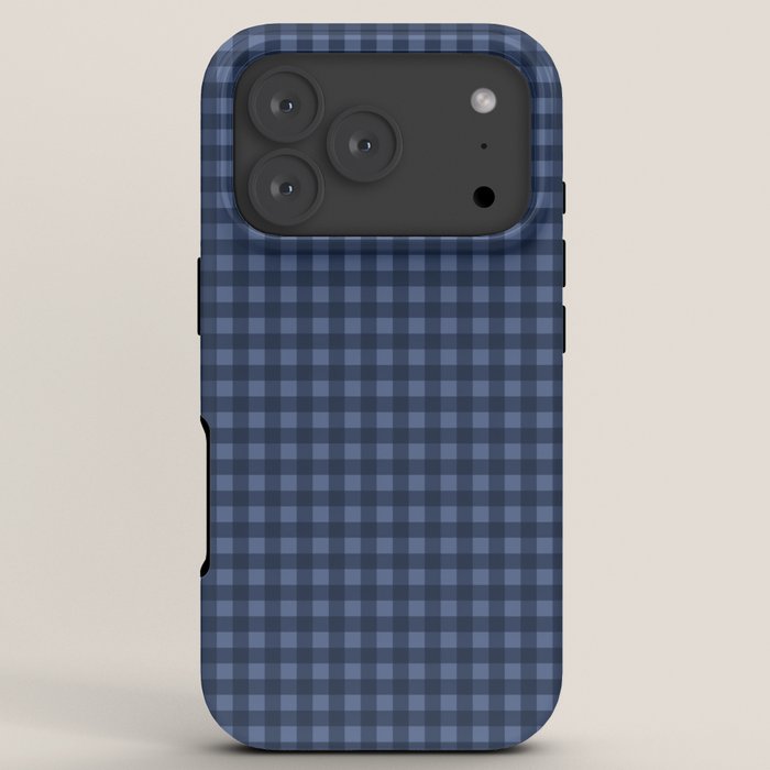 Gingham Plaid Pattern - Navy Blue iPhone Case Gallery Image 7